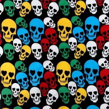 Bandana Multicolor Heart-Eye Skull