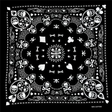 Bandana Poker Paisley Skull