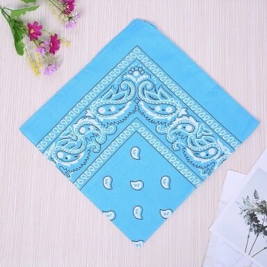 Bandana ežero mėlynumo spalvos