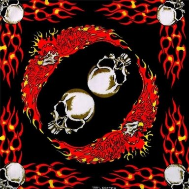Bandana Phoenix Flame Skull