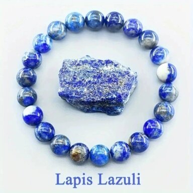 Naturalaus akmens apyrankė   Lapiz lazuli akmuo