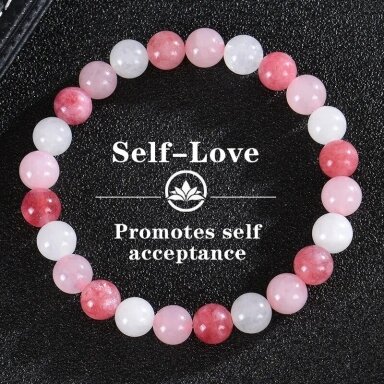 Naturalių akmenų apyrankė: Self-Love 1