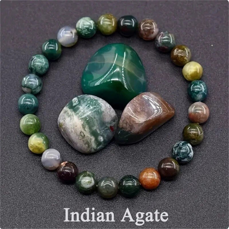 Naturalaus akmens apyrankė Indiškas agatas Naturalaus akmens apyrankė Indiškas agatas