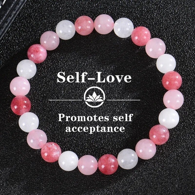 Naturalių akmenų apyrankė: Self-Love 1