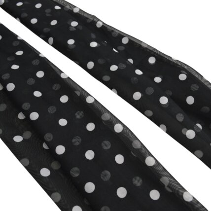 Šalikėlis Polka-dot black 150x50cm Šalikėlis Polka-dot black 150x50cm